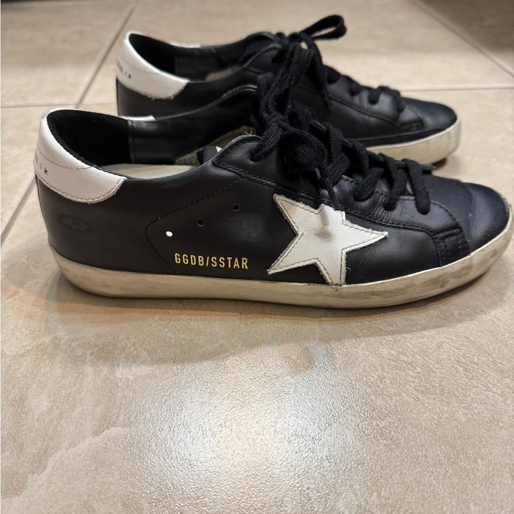 Golden Goose Black and White Star Sneakers